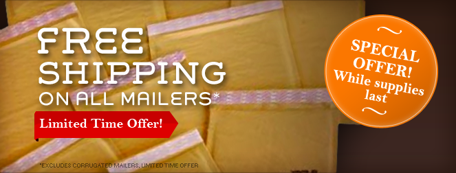Special Offer! FREE SHIPPING on all mailers