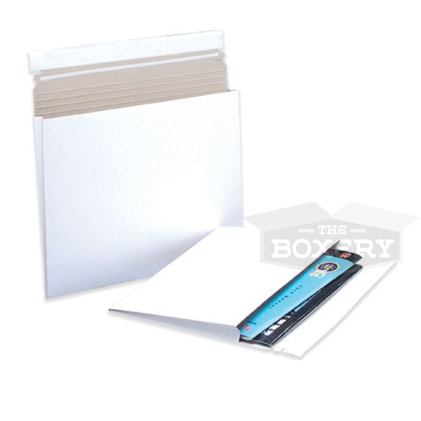 White Gusseted Flat Mailers