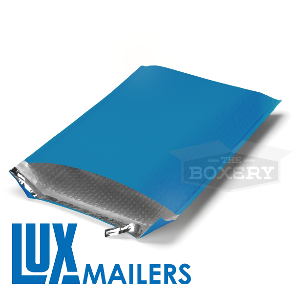 LUX Blue Poly Bubble Mailers #1 100/cs