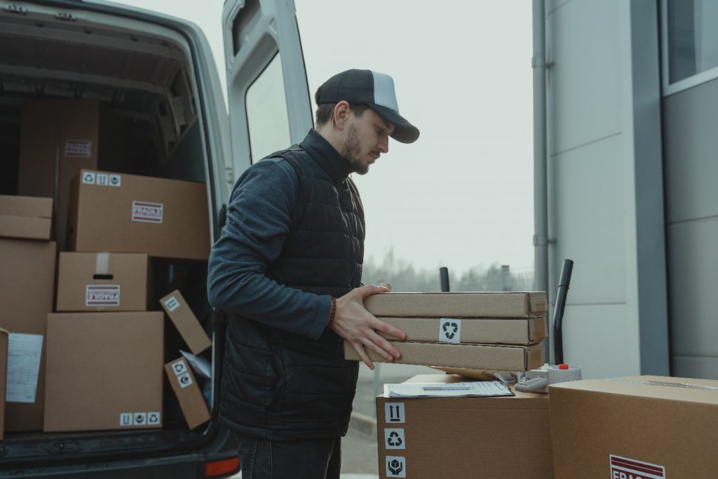 Delivery Man Carrying Packages