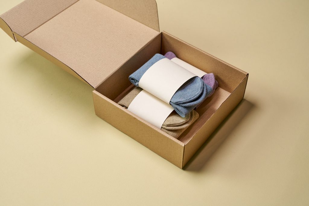 Socks in a Cardboard Box Packaging