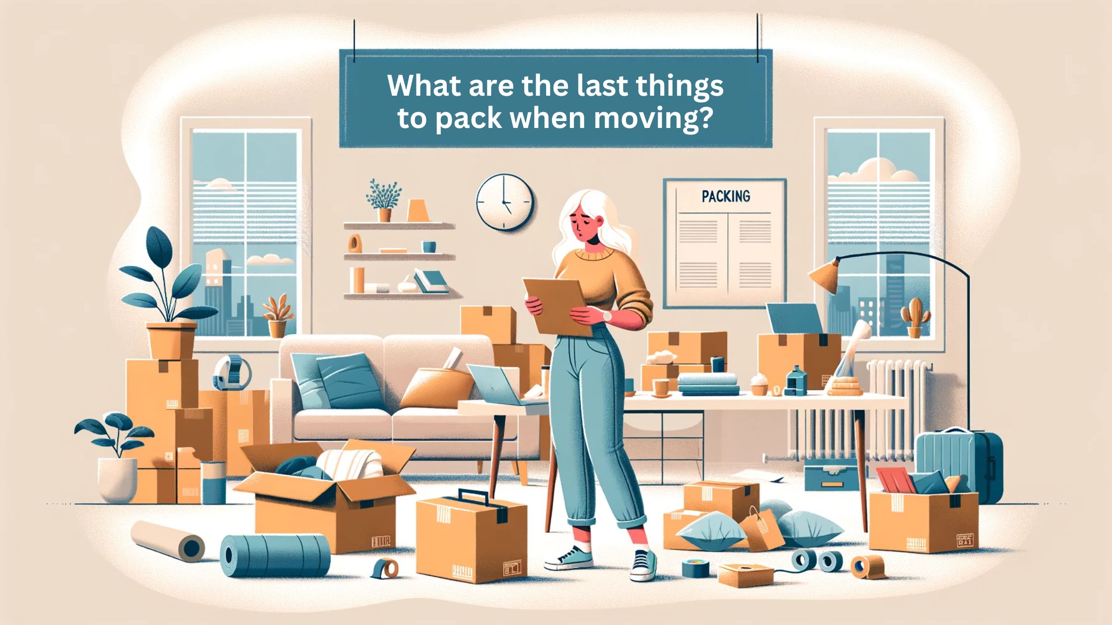 What are the last things to pack when moving?
