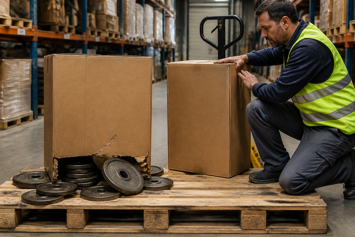 Cardboard shipping boxes tested against double wall alternatives for items over 80 pounds