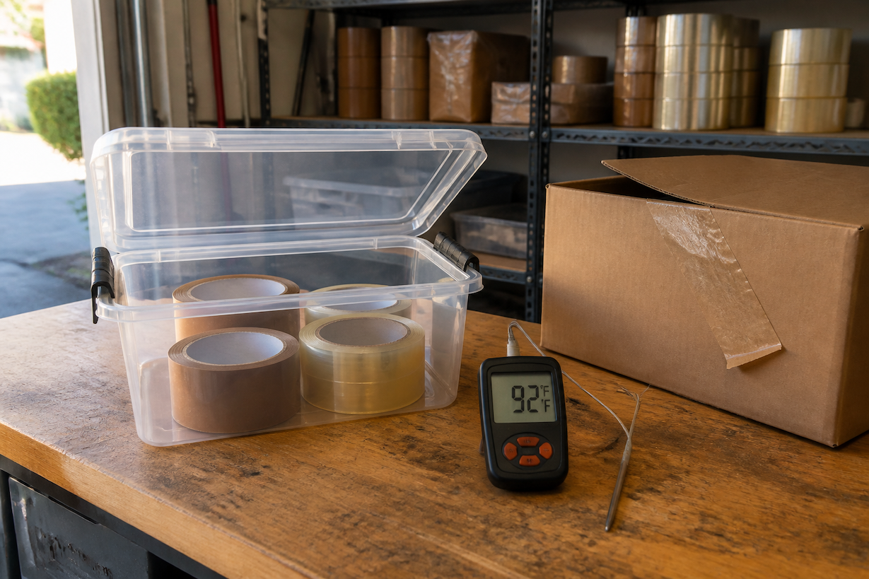 How to store packaging tapes properly so adhesive doesn't degrade in summer