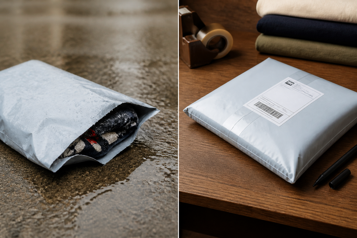How to seal and label polythene mailing bags for weatherproof shipping